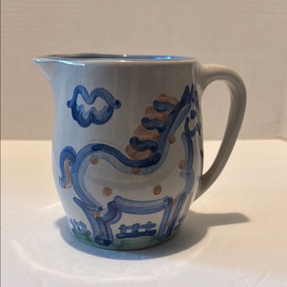 M. A. Hadley Country Scene Horse 5” Pitcher